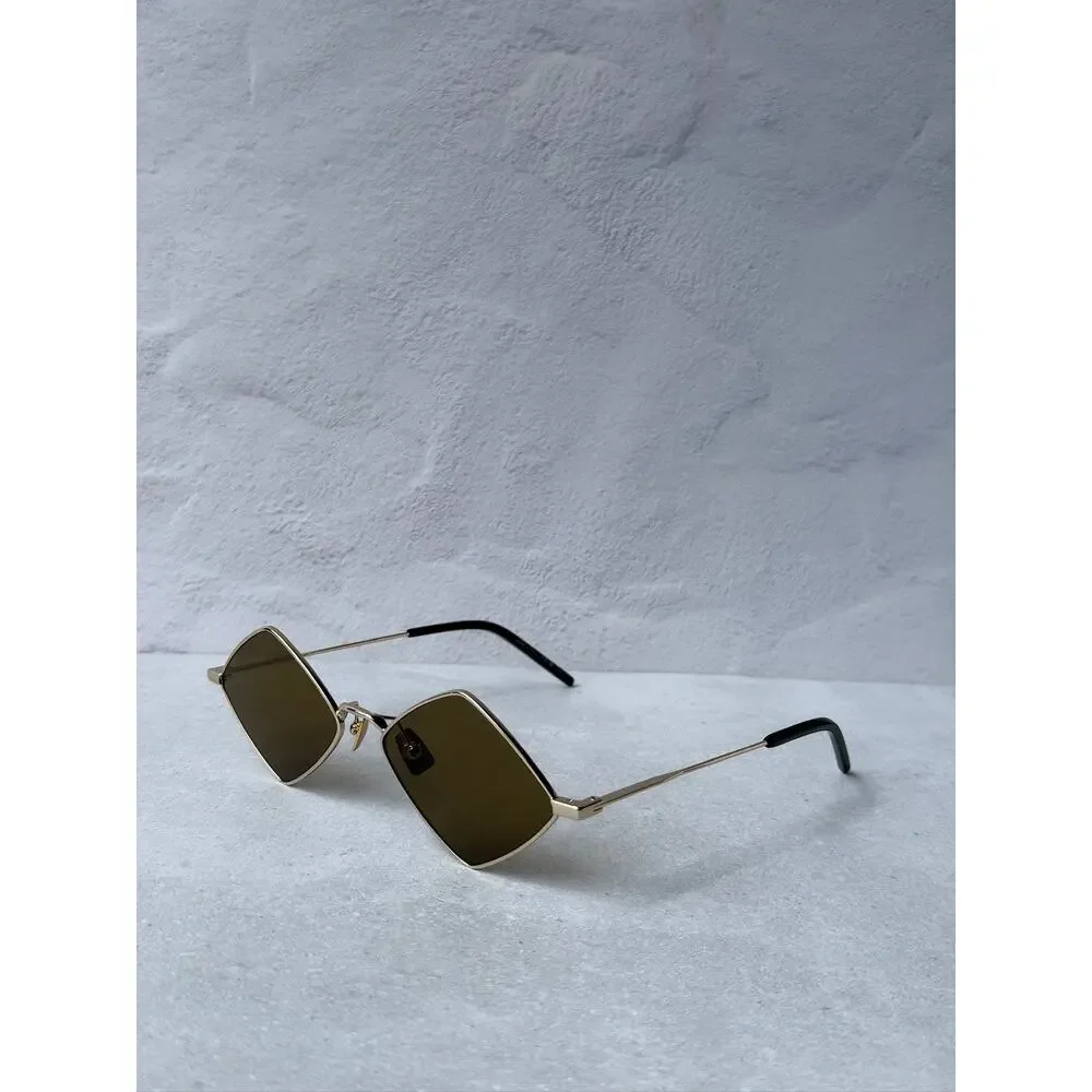 NEW Saint Laurent SL302 Lisa Sunglasses in Gold Brown